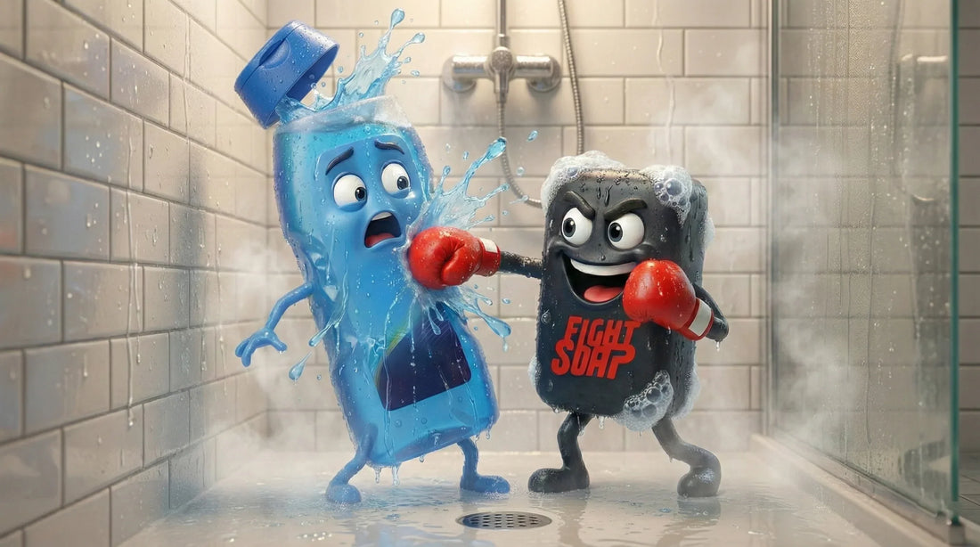 Fight Soap vs. herkömmliches Duschgel aus der Drogerie
